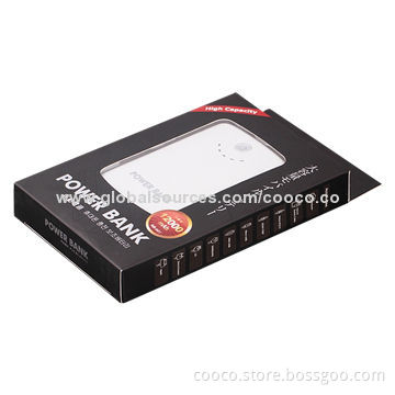 Factory Price Mobile Battery Bank with LCD Lights, 5,000mAh Capacity